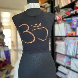 Black Om Symbol Women's Crop Top
